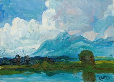 See Mit Wolken Chiemsee