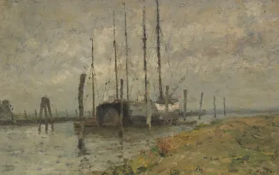Segelboot Im Hafen Von Schulau