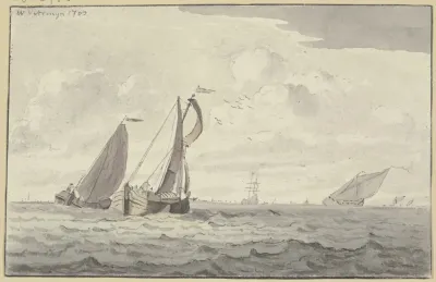 Segelboote Auf Leicht Bewegter See