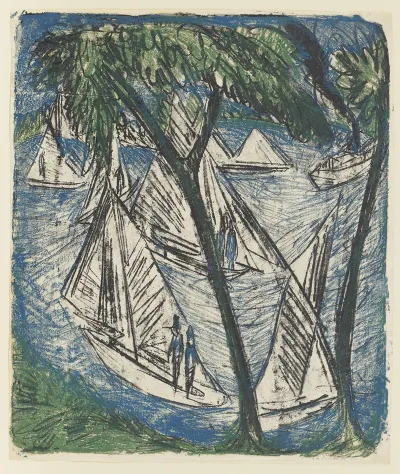 Segelboote Bei Grunau