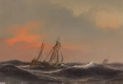 Segelschiff Auf Schwerer See