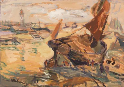 Segelschiff Im Watt