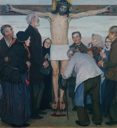 Sehet Jesu Hat Die Hand Kreuzigung