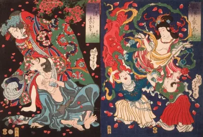 Seigen And Sakurahime Angel With Two Children