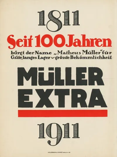 Seit 100 Jahren Muller Extra 1811 1911