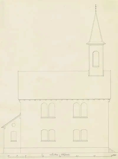 Seitenansicht Einer Kirche Fur Die Gemeinde Friedrichsdorf