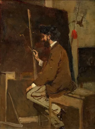 Selbstbildnis Hans Makart Vor Staffelei