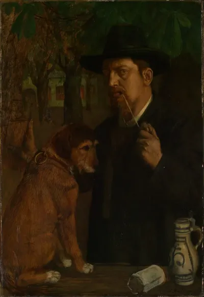 Selbstbildnis Mit Hund