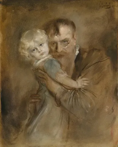 Selbstportrait Mit Tochter Marion