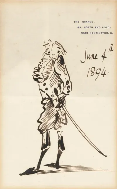 Self Caricature In Formal Dress On The Occasion Of His Baronetcy