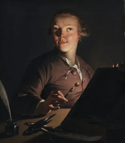 Self Portrait By Candlelight