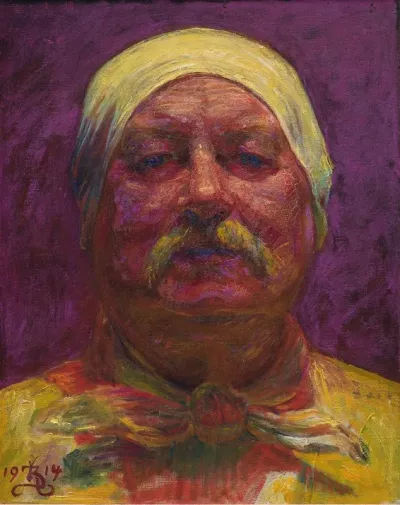 Self Portrait By Lamplight