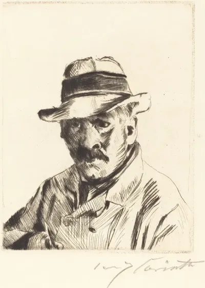 Self Portrait In A Straw Hat Selbstbildnis Im Strohhut
