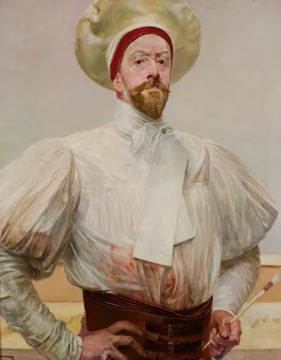 Self Portrait In A White Attire