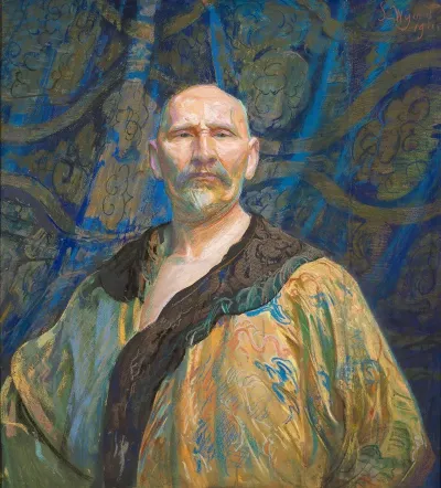 Self Portrait In Chinese Semi Official Male Longpao Robe