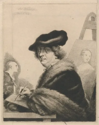 Self Portrait In Soft Cap As An Etcher