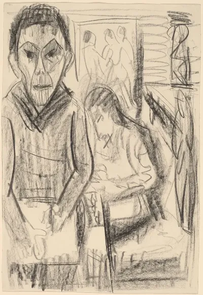 Self Portrait In The Studio 3