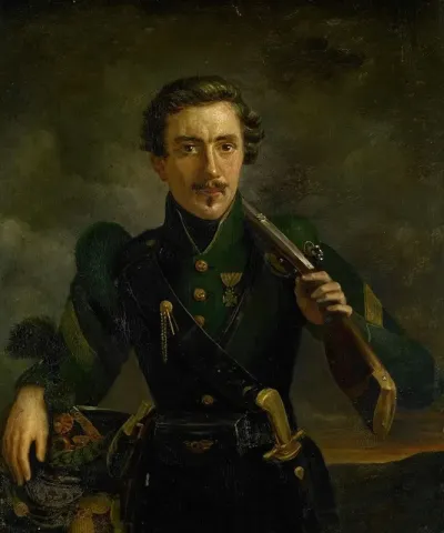 Self Portrait In The Uniform Of The Rifles