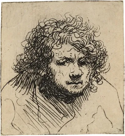 Self Portrait Leaning Forward Bust