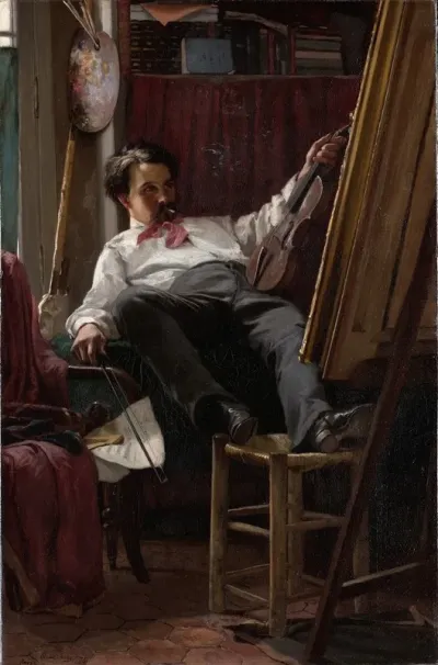 Self Portrait Of The Artist In His Studio