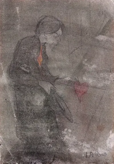 Self Portrait With A Heart In His Hand
