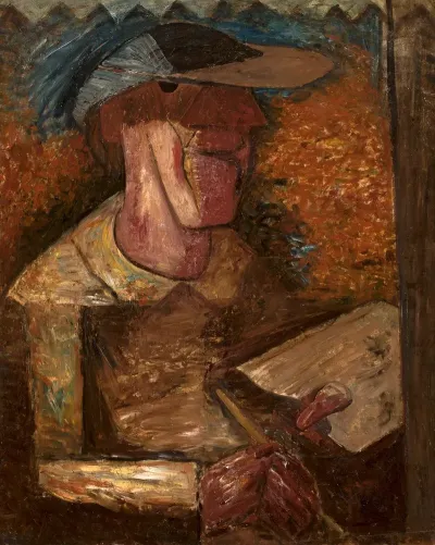 Self Portrait With A Palette 4
