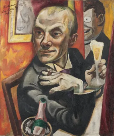 Self Portrait With Champagne Glass
