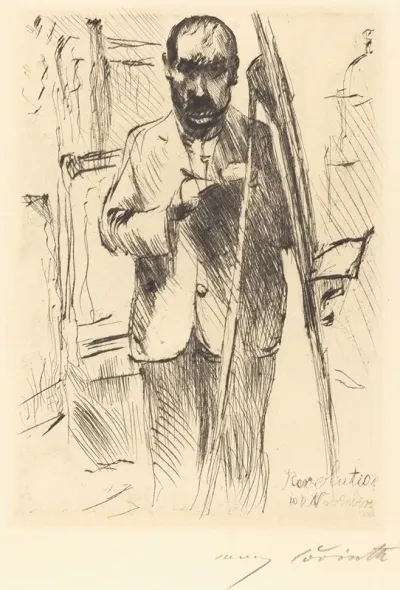Self Portrait With Easel