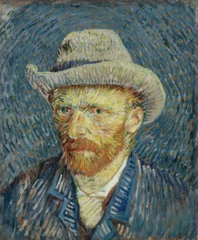 Self Portrait With Grey Felt Hat