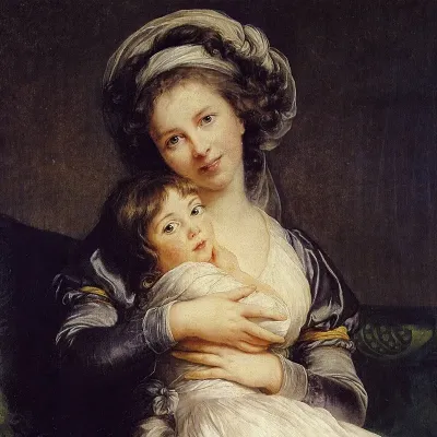 Self Portrait With Her Daughter Julie Jeanne Julie Louise
