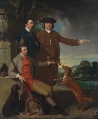 Self Portrait With His Father And His Brother