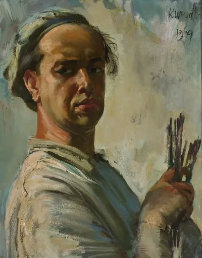 Self Portrait With Paintbrushes