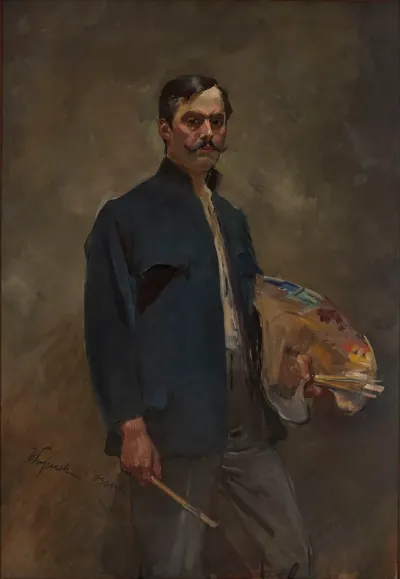 Self Portrait With Palette 12