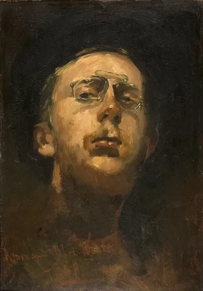 Self Portrait With Pince Nez