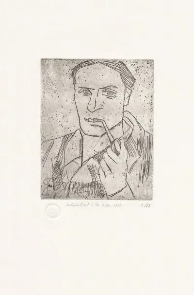 Self Portrait With Pipe 3