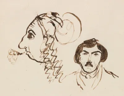 Self Portrait With Portrait Of Delacroix