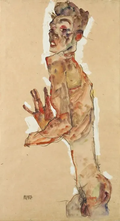 Self Portrait With Splayed Fingers