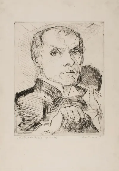 Self Portrait With Stylus Plate 19 From Faces
