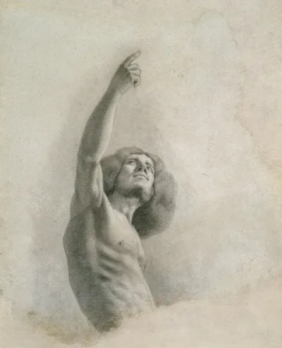 Self Portrait With Upraised Arm