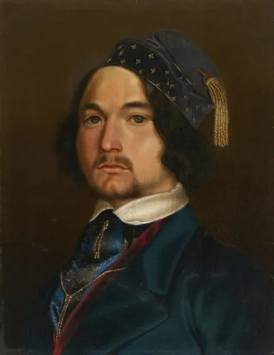 Self Portrait With Velvet Cap And Gold Tassel