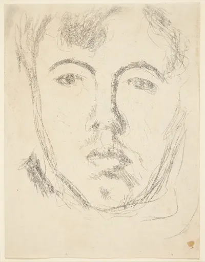 Selvportraet Hoved En Face