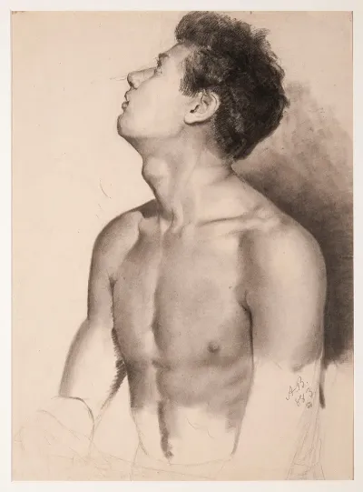Semi Nude Male Academic Study
