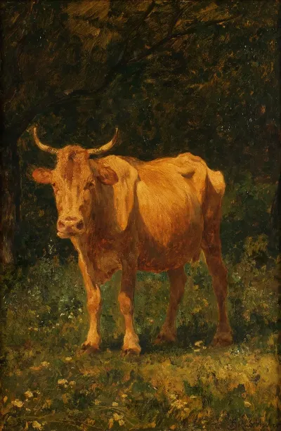 Semmelfarbene Kuh