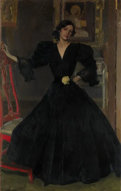 Senora De Sorolla Clotilde Garcia Del Castillo 1865 1929 In Black