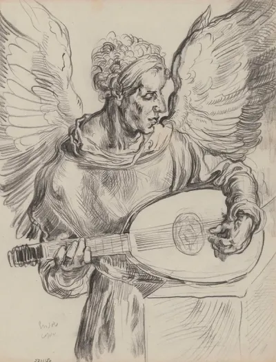 Seraph Playing Lute