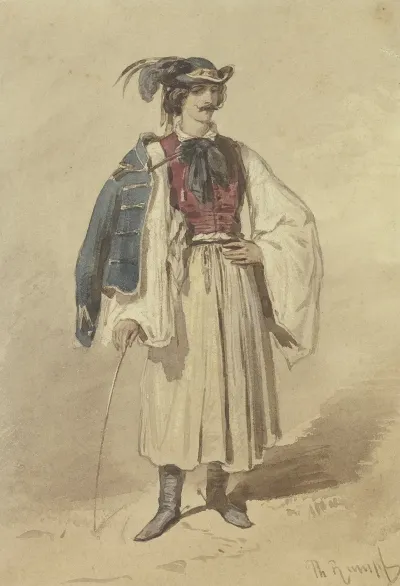 Serb In National Costume