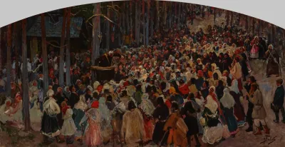Sermon At The Church Fair At Kalwaria