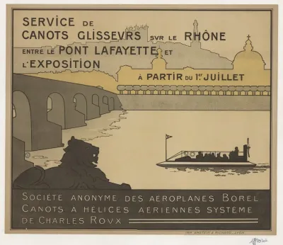 Service De Canots Glisseurs Sur Le Rhone