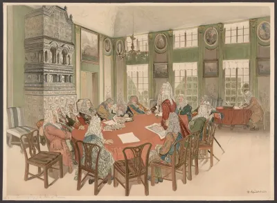 Session Of The Senate During The Reign Of Peter The Great