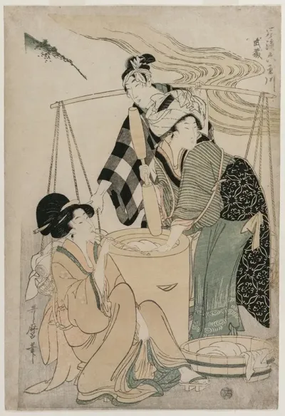 Settsu Province From The Series Fashionable Six Jewel Rivers Furyu Mu Tamagawa